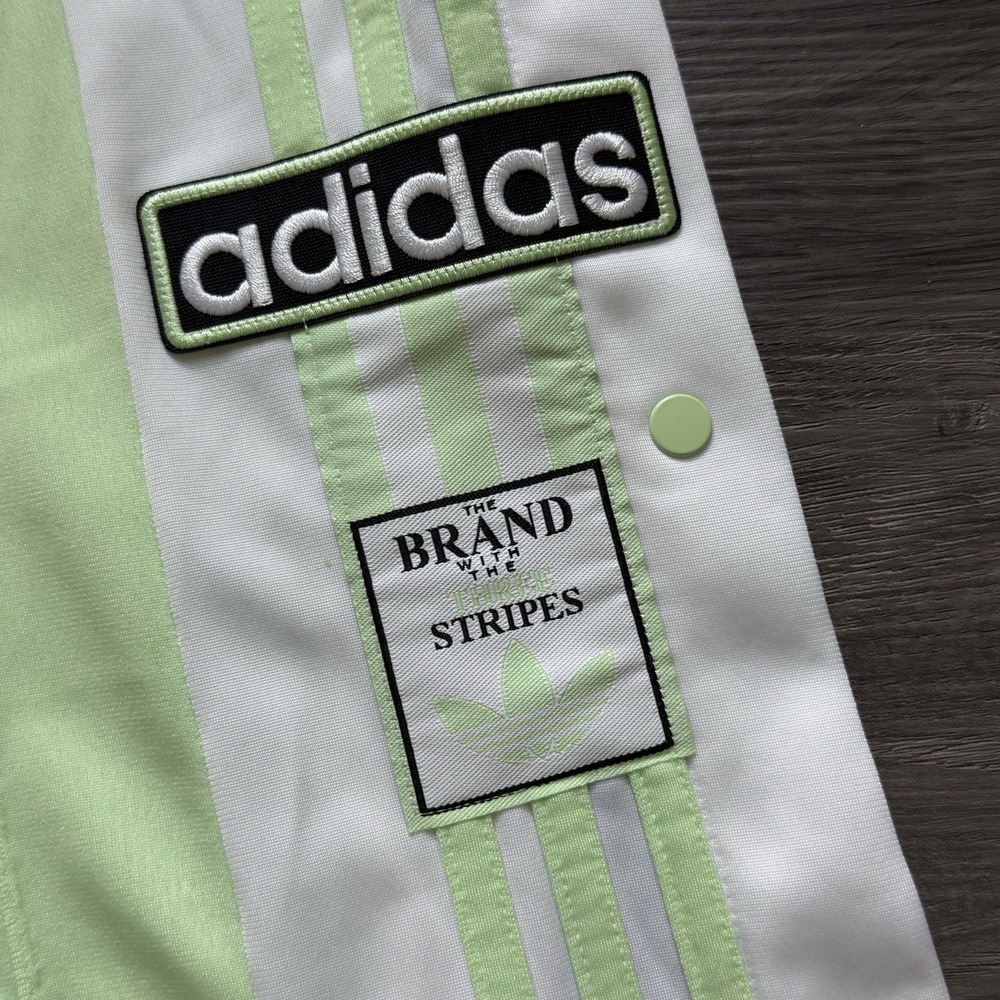 NEW Adidas Adibreak Track Pants Womens L Pistachio Green Tear Away Loose Fit - Picture 8 of 11